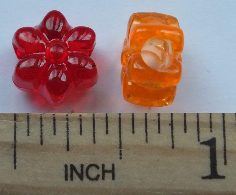 BeadExplosion Flower Beads Summer Rainbow Colors Large Hole Pony Beads Multi Mix Made in USA - Image 2